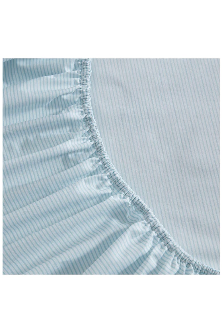 Stripe Cotton Sheet Set, Alternate, color, WHITE / WINTER BLUE