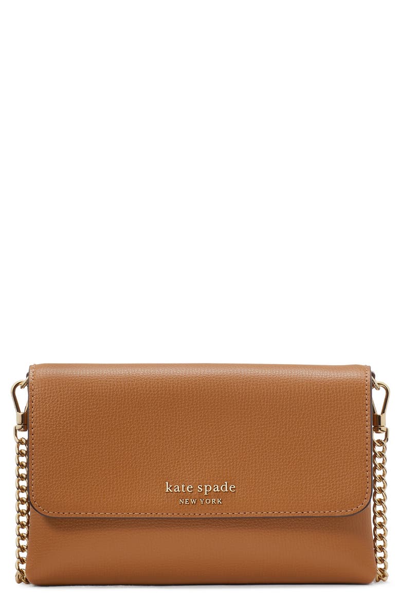 Kate Spade New York carlyle leather wallet on a chain, Main, color, Bungalow