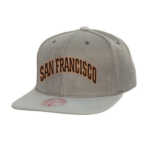 Men's Mitchell & Ness Gray San Francisco Giants Cooperstown Collection Basic Flip Snapback Hat