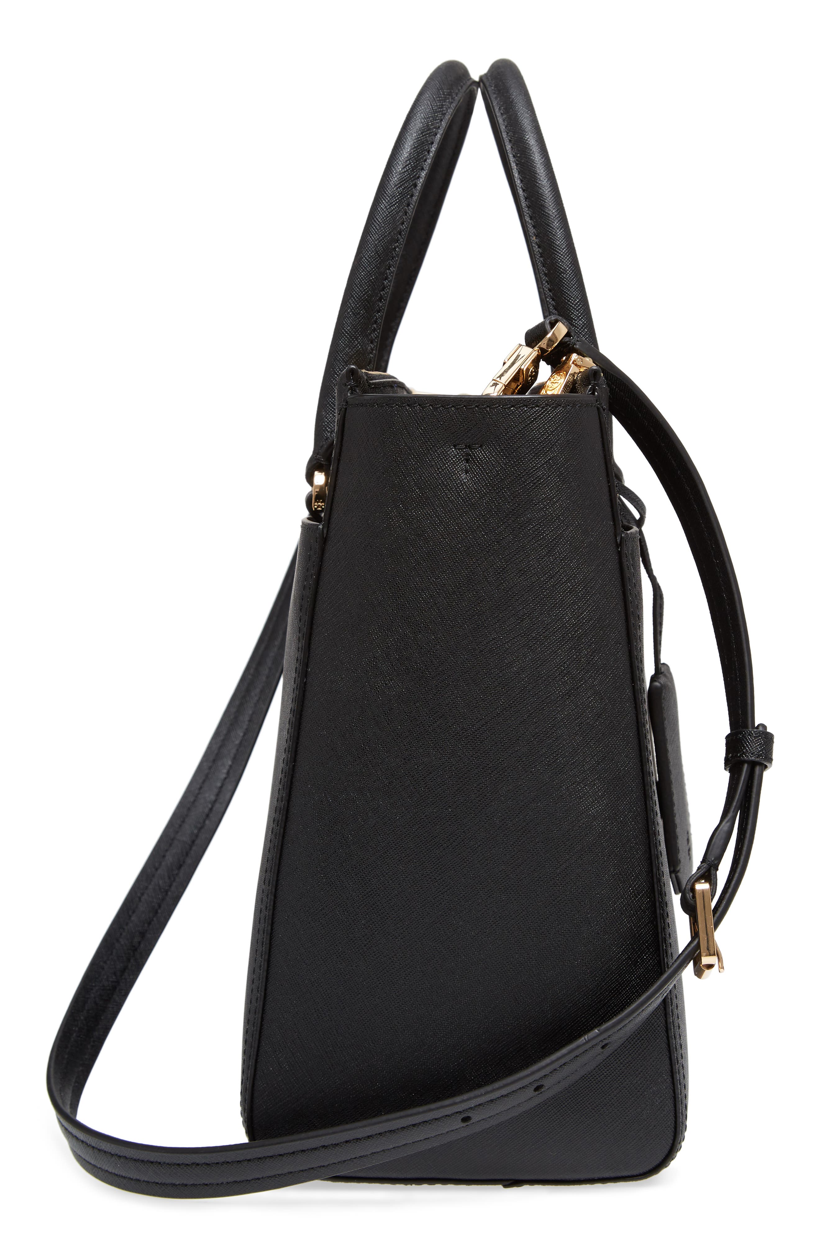 Tory Burch Robinson Double-Zip Leather Tote, Alternate, color, 