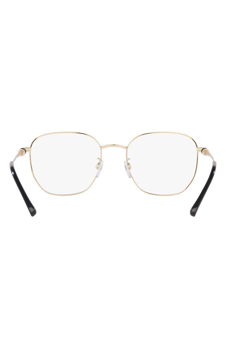 Emporio Armani 53mm Square Optical Glasses, Alternate, color, Gold / Black / Demo Lens
