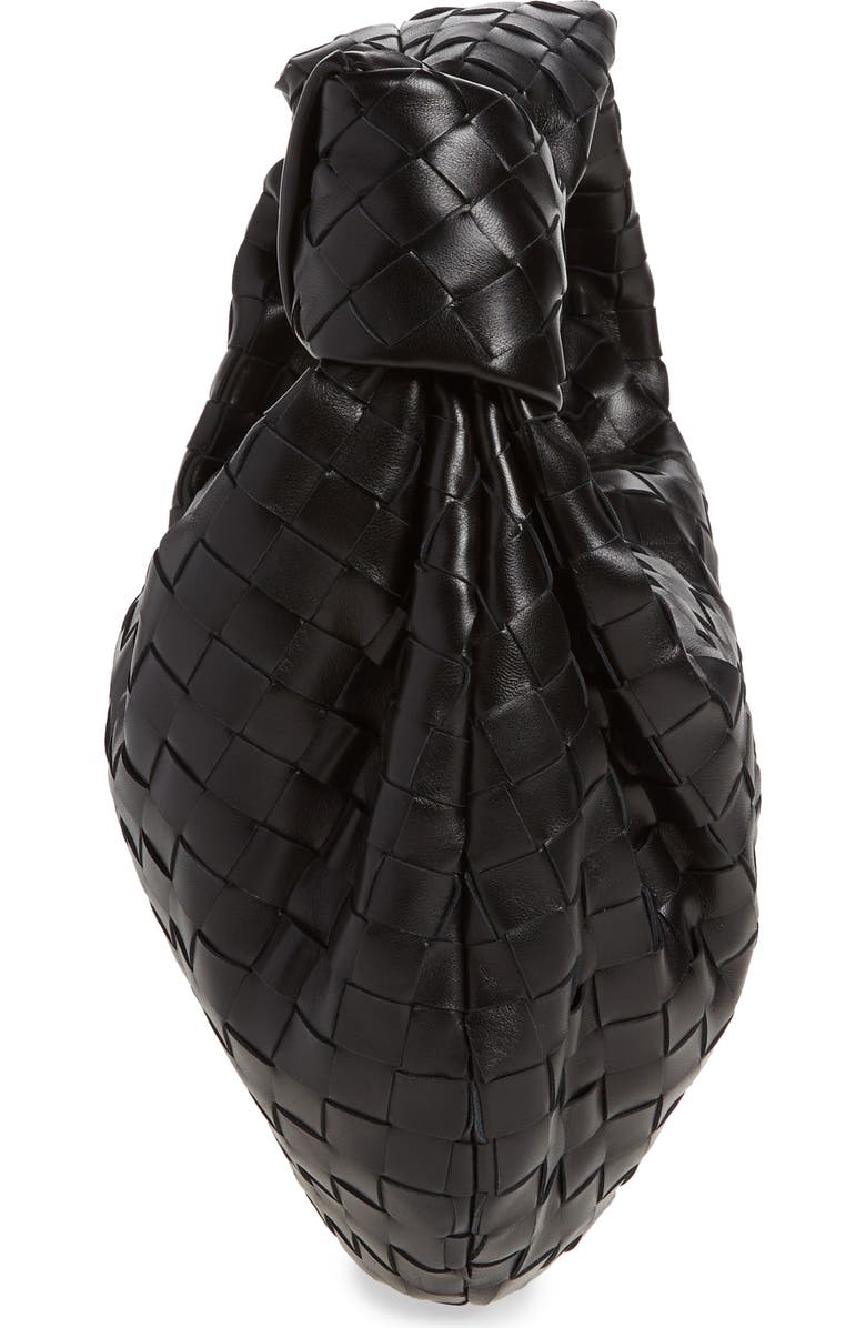 Bottega Veneta Teen Jodie Intrecciato Leather Hobo, Alternate, color, Black-Gold