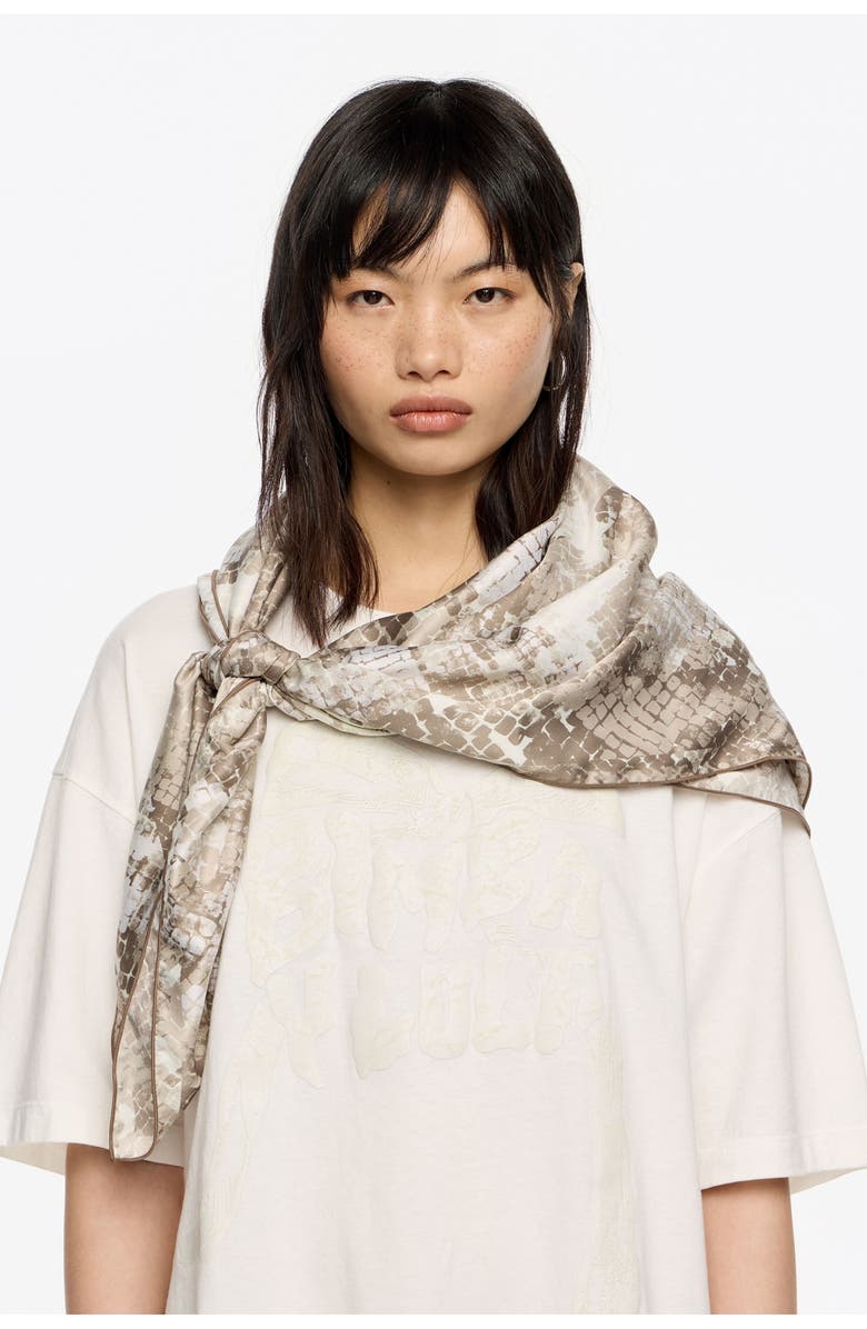 Bimba y Lola Snake Scarf, Alternate, color, Taupe