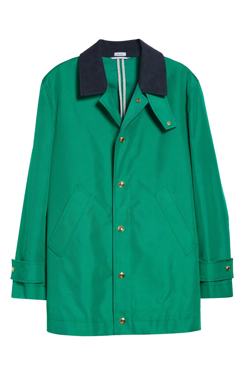Thom Browne Unconstructed Cordura<sup>®</sup> Nylon Coat, Main, color, Green