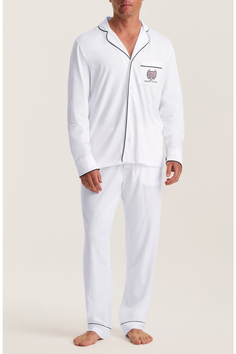 Featherweight Pima Cotton Pajamas, Main, color, NAVY
