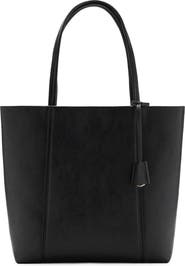 MANGO Faux Leather Shopper Bag