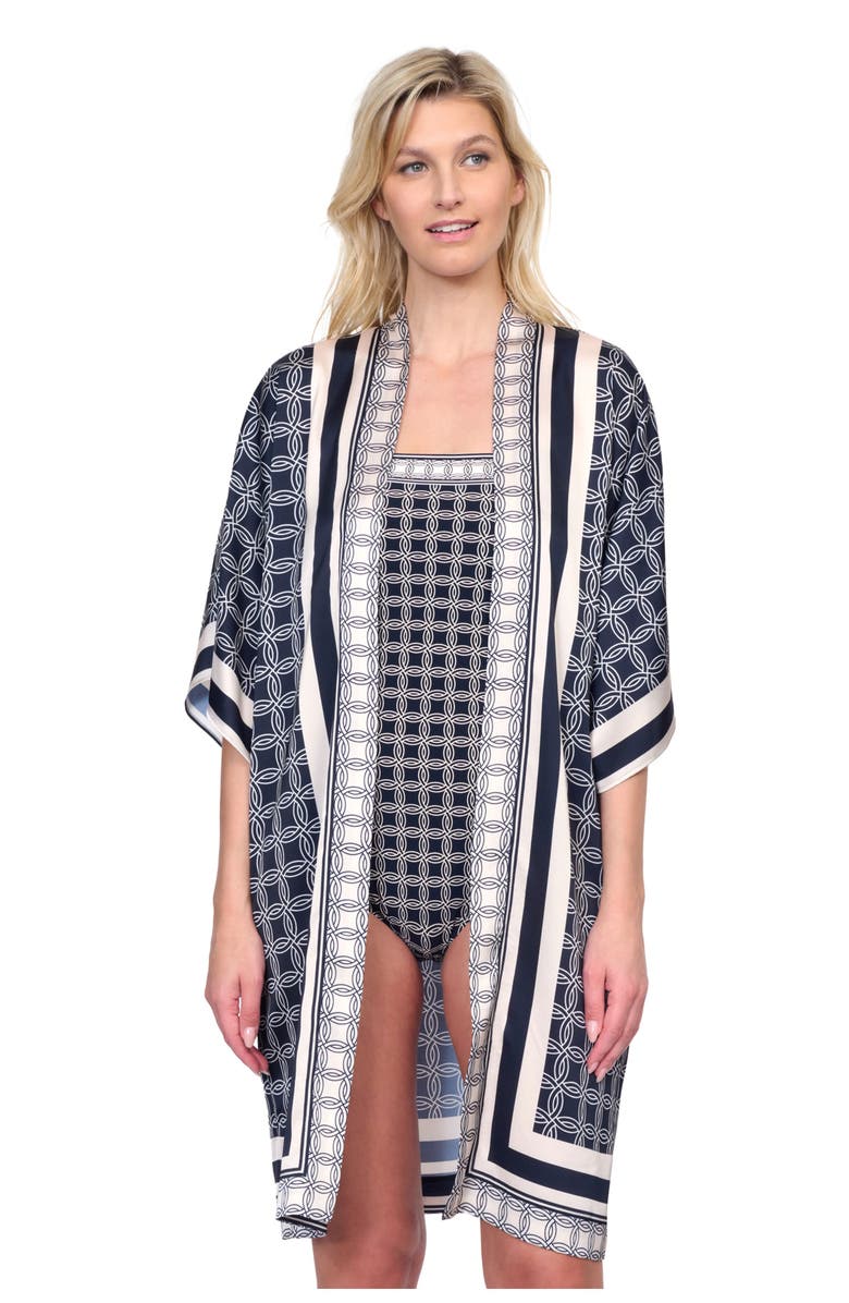 Gottex Golden Chic Flutter Sleeve Robe With Tie, Main, color, 