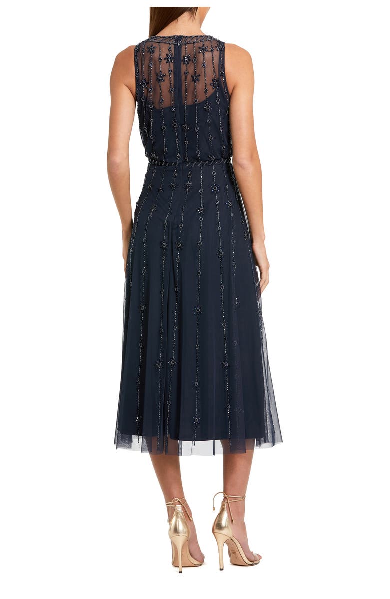 Mac Duggal High Neck Sleeveless Embelished A Line Dress, Alternate, color, Midnight