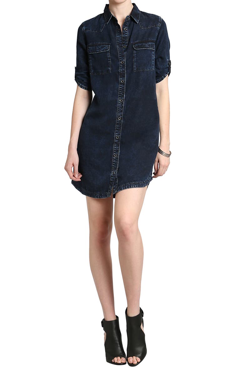 Mavi Jeans Bree Denim Shirtdress, Main, color, 