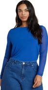 ELOQUII Sheer Sleeve Tee
