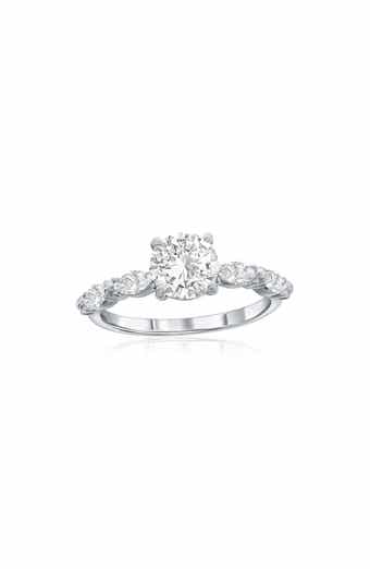 Sterling Silver Marquise Cubic Zirconia Ring