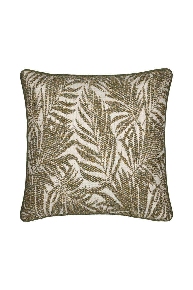 Canopy Dimensional Boucle Indoor & Outdoor Woven Accent Pillow & Insert, Main, color, Fern