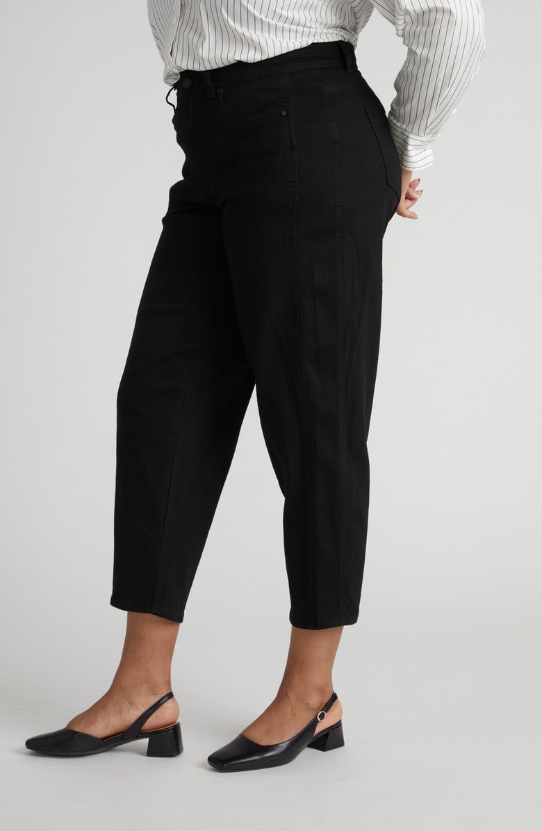 Universal Standard Jennifer Faux Suede Straight Leg Pants, Alternate, color, Black