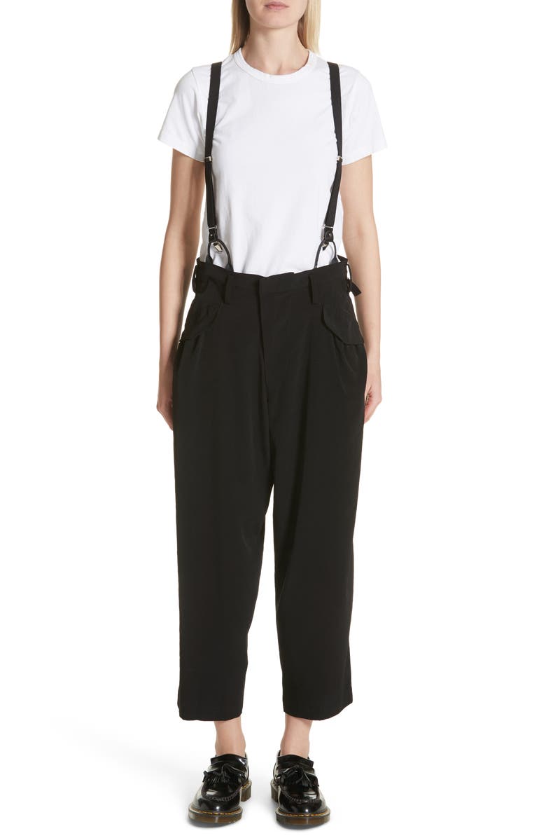 Y's by Yohji Yamamoto Pants with Suspenders, Main, color, 
