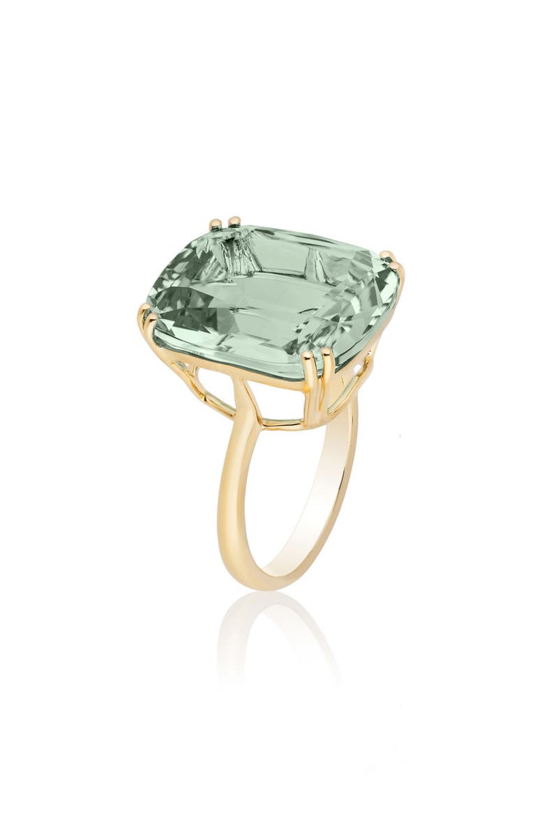 Gossip Cushion Cut Cocktail Ring, Alternate, color, PRASIOLITE