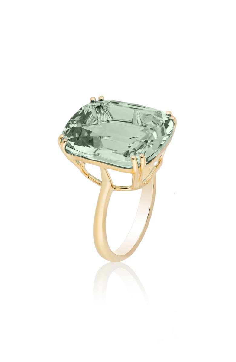 GOSHWARA Gossip Cushion Cut Cocktail Ring, Alternate, color, Prasiolite