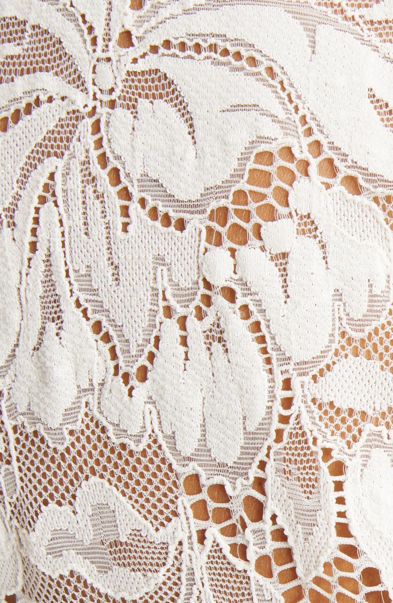 Rabanne Pintuck Pleat Long Sleeve Lace Blouse, Alternate, color, 