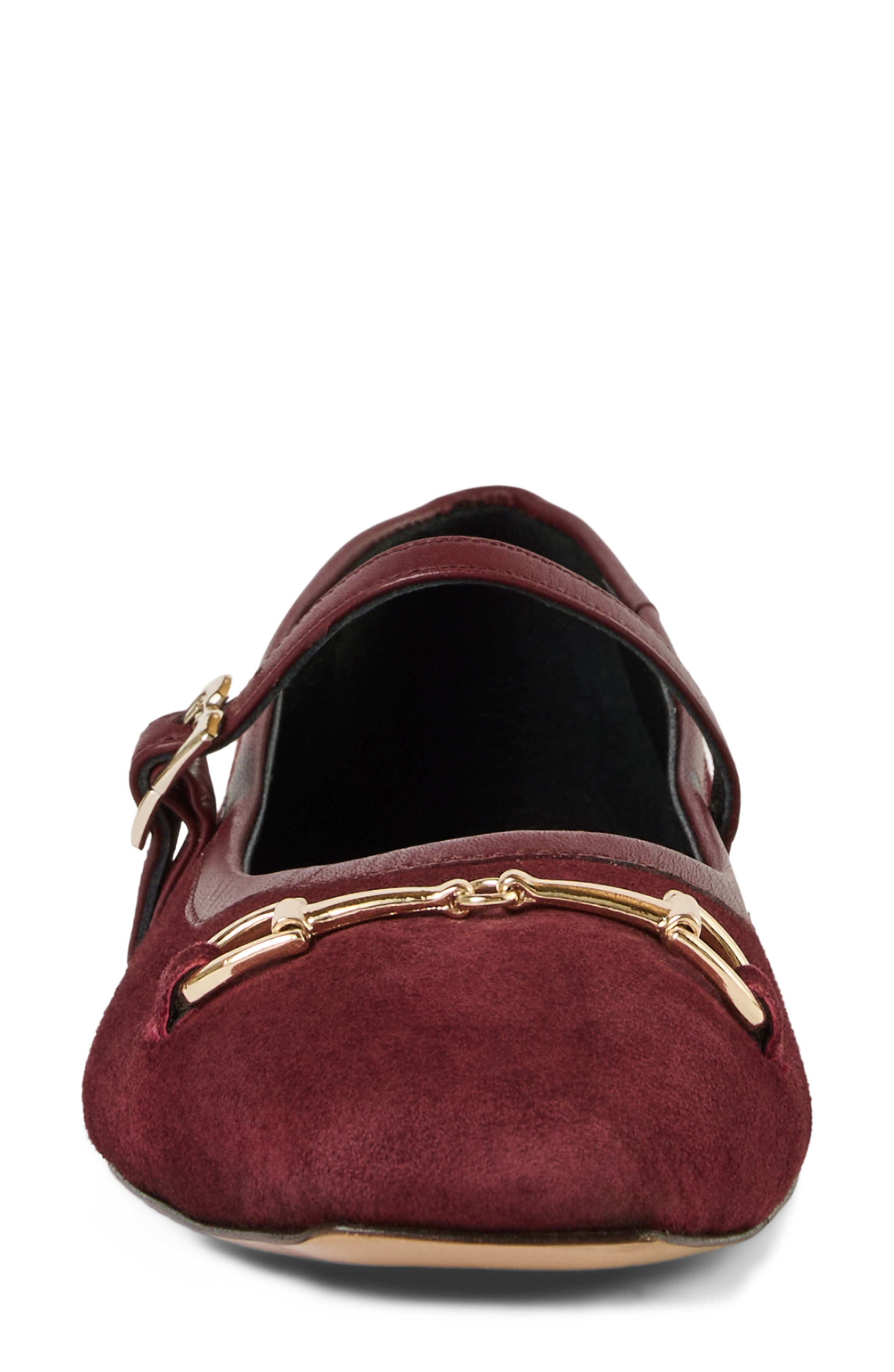 Monta Mary Jane Flat, Alternate, color, BORDEAUX SUEDE