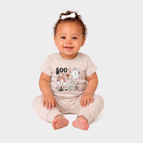 Halloween Cluster Infant Jogger Pant Crew Set