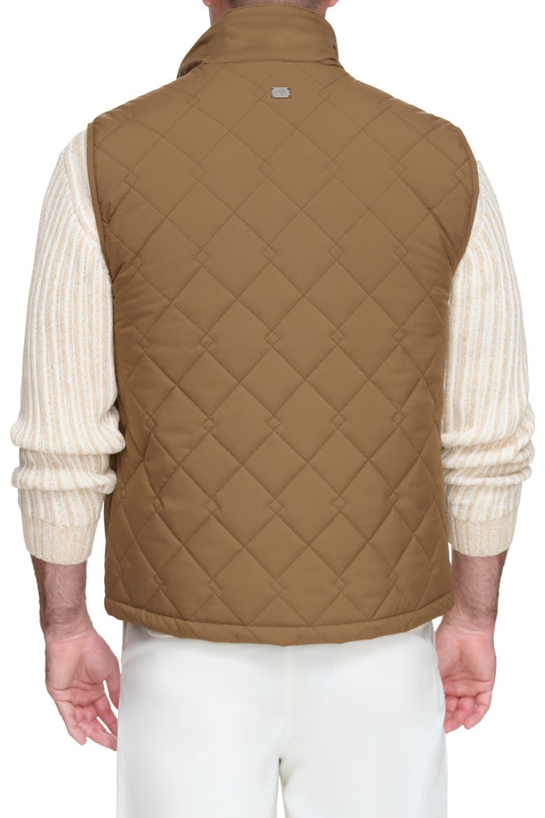 Barnet Water Resistant Quilted Vest, Alternate, color, SEPIA