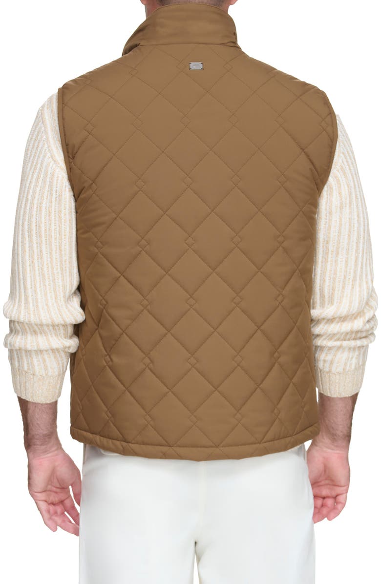Andrew Marc Barnet Water Resistant Quilted Vest, Alternate, color, Sepia