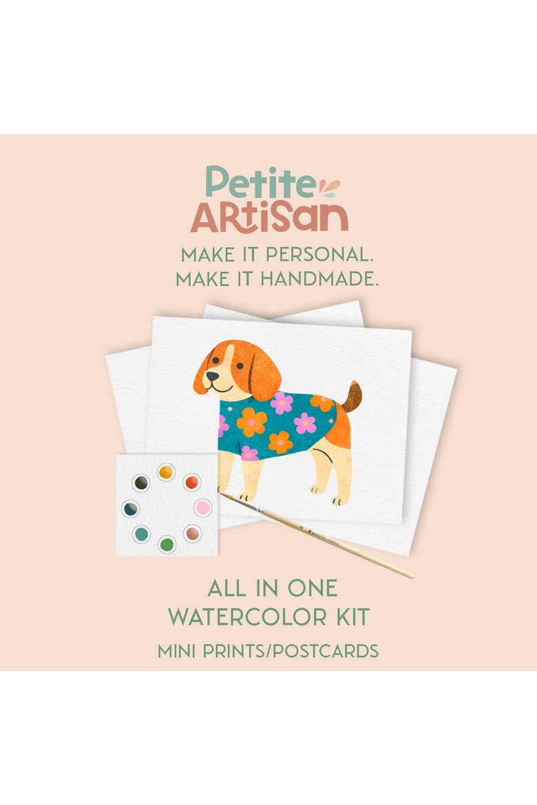 Super Pups Watercolor Postcard Kit, Alternate, color, Multicolor
