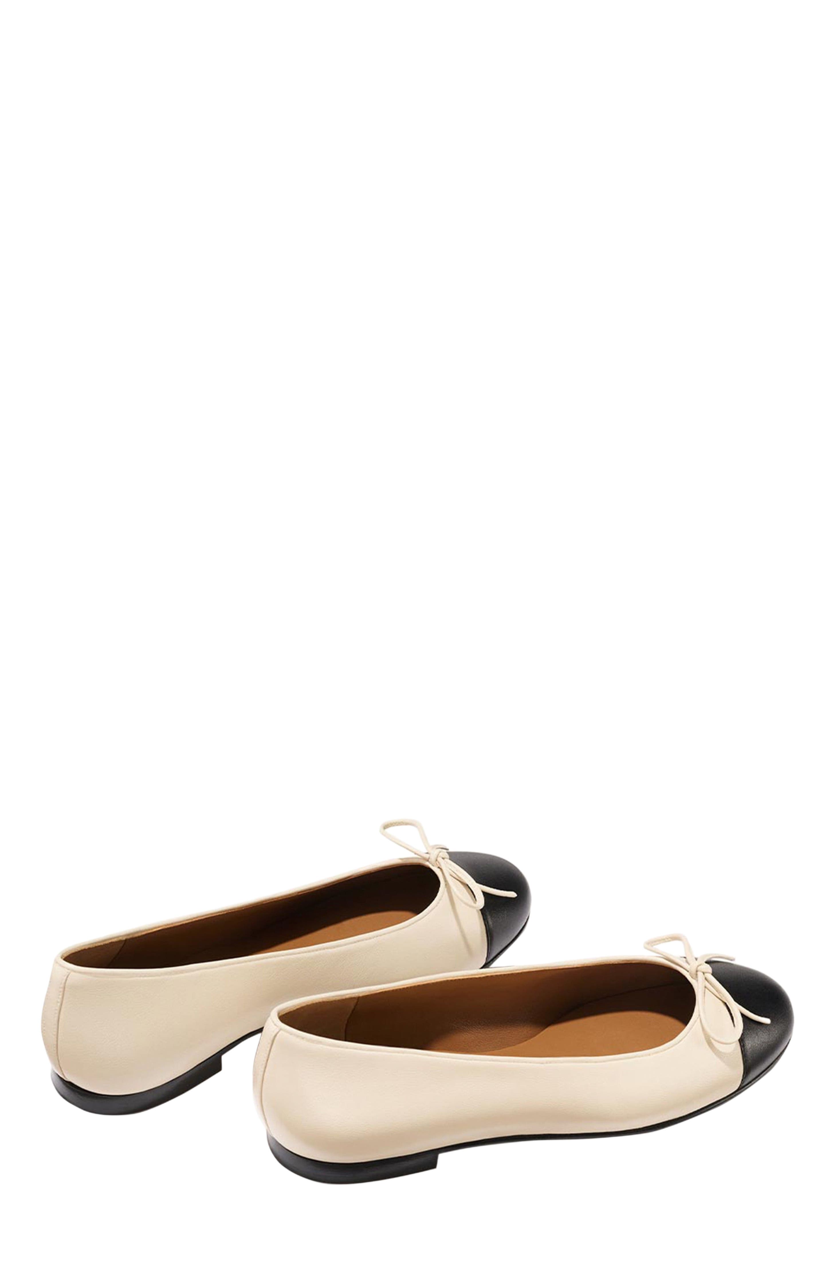 MARGAUX The Cap-Toe Demi, Alternate, color, Ecru And Black Nappa