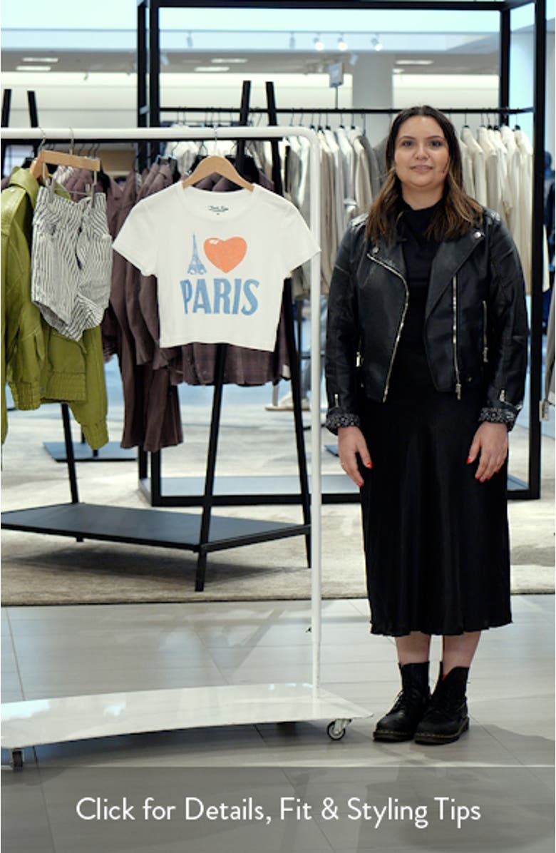 Love Paris Cotton Graphic Baby Tee, sales video thumbnail