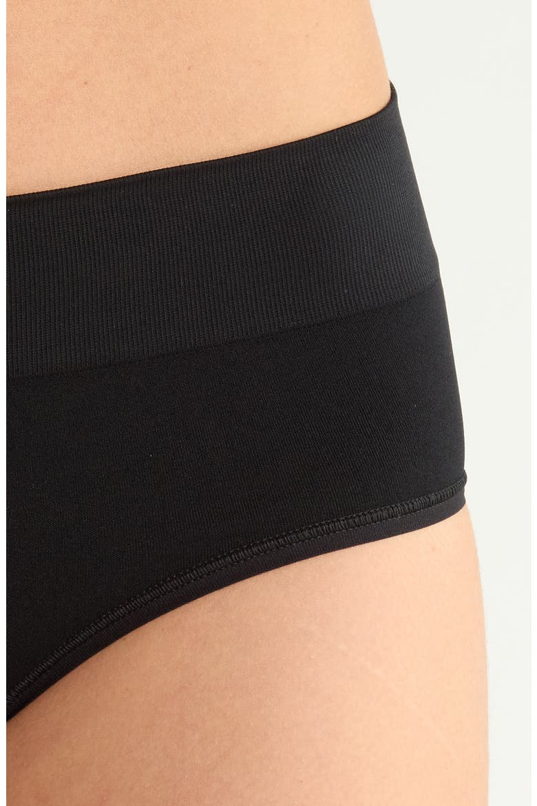 3-Pack Seamless Hipster Briefs, Alternate, color, BLACK