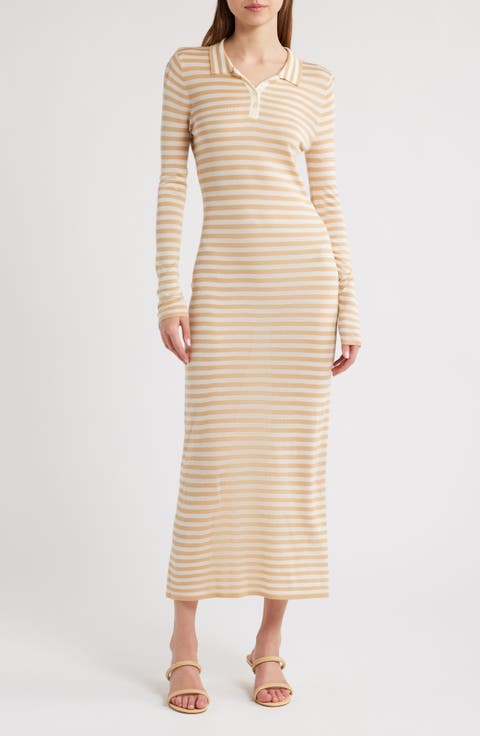 Colette Stripe Long Sleeve Knit Dress