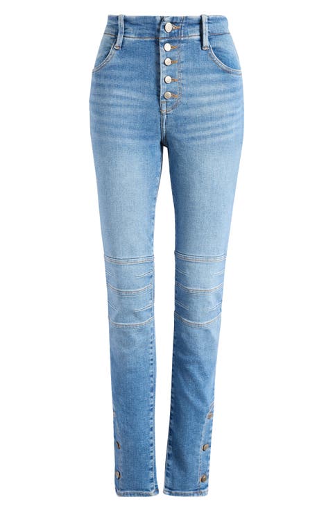 Moto High Waist Skinny Jeans (Regular & Plus)