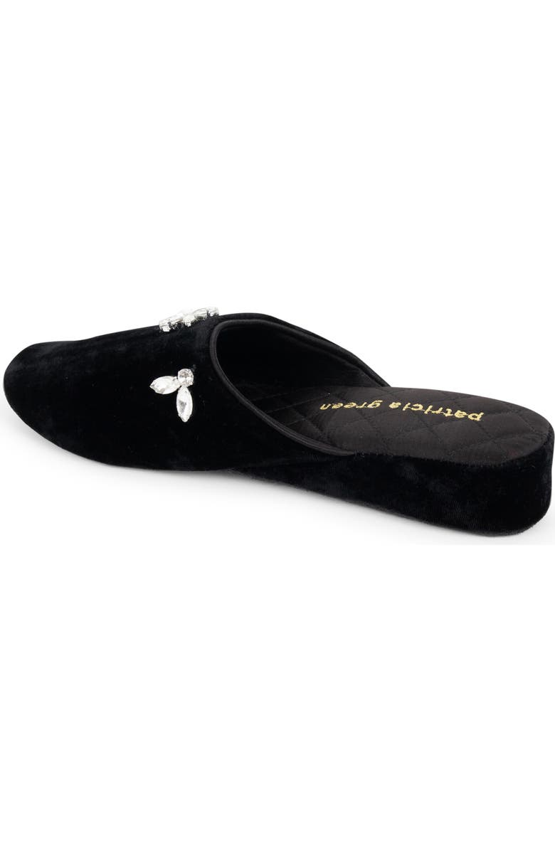 patricia green Lucille Crystal Embellished Velvet Slipper, Alternate, color,