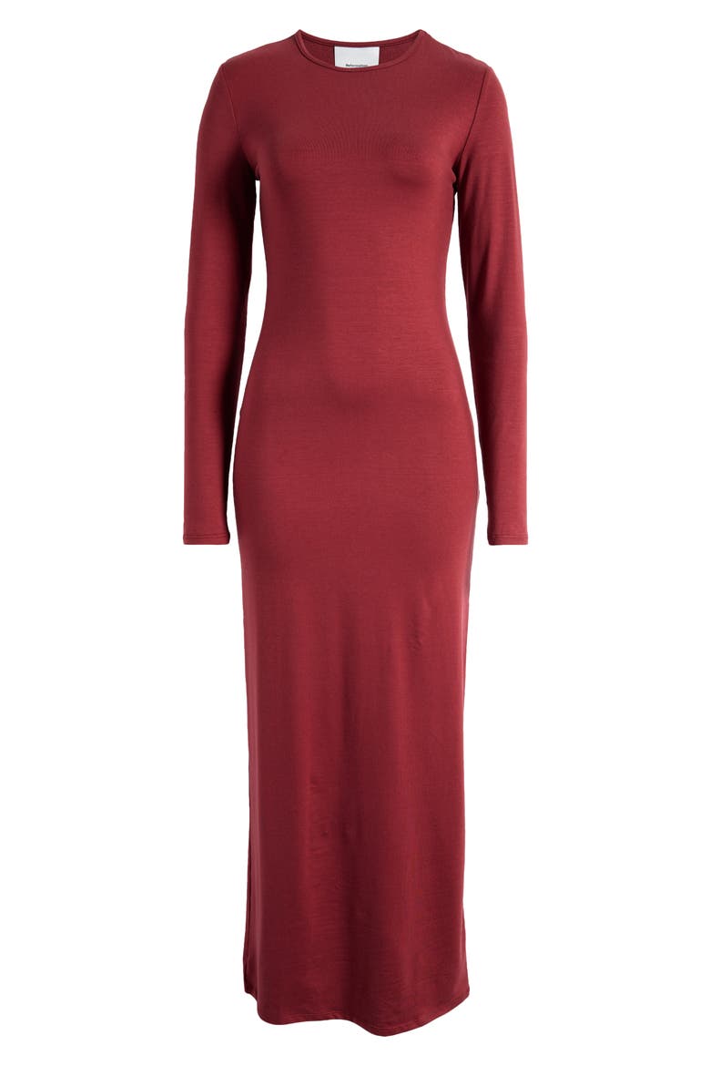 Tommie Long Sleeve Stretch Dress, Alternate, color, CHIANTI