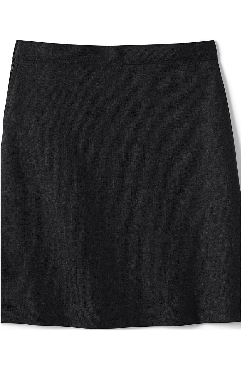 Lands' End School Uniform Girls Solid A-line Skirt Below the Knee, Alternate, color, Black
