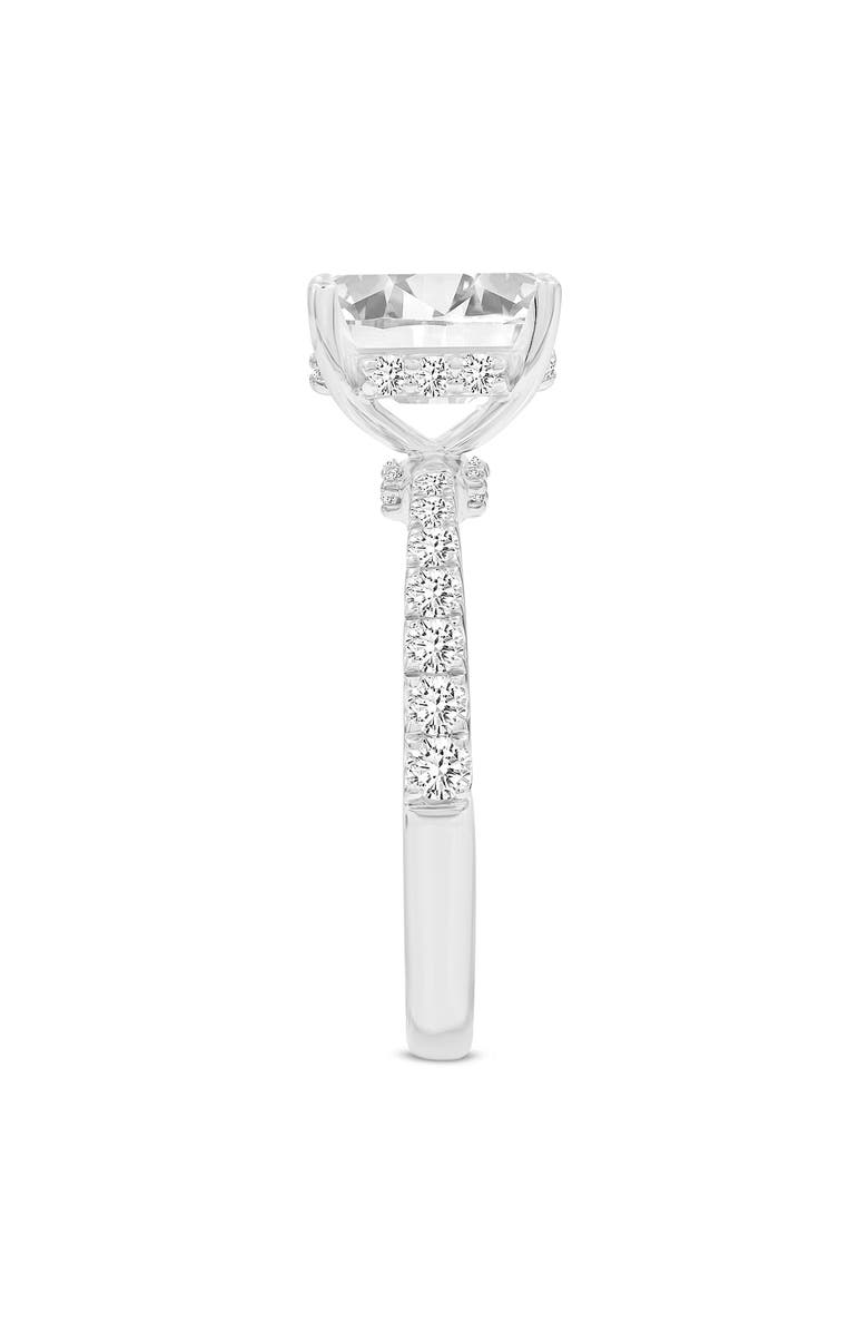 LuvMyJewelry Amara 14K Gold Emerald Cut Hidden Halo Lab Grown Diamond Engagement Ring - 2.45 Ct, Alternate, color, 14K White Gold