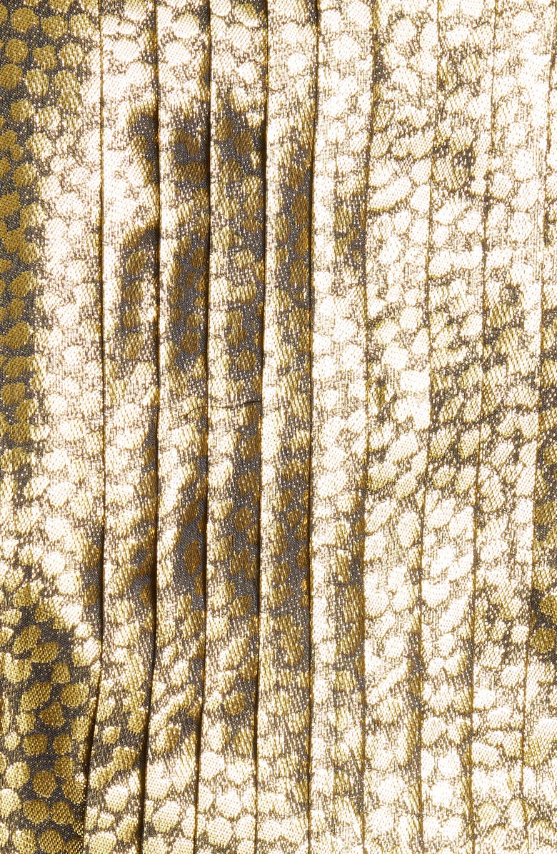 Joie Nadeen Gilded Lamé Peplum Blouse, Alternate, color,