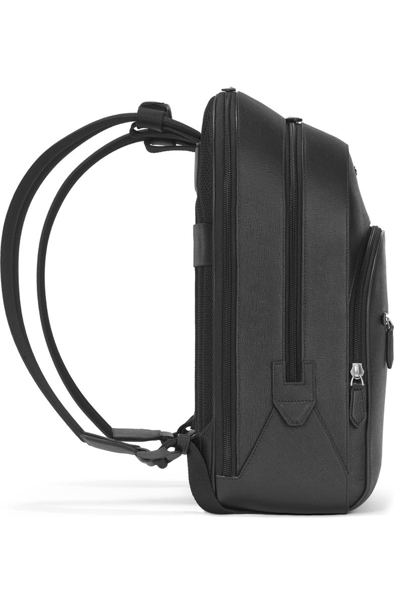 Montblanc Large Sartorial Leather Backpack, Alternate, color, Black