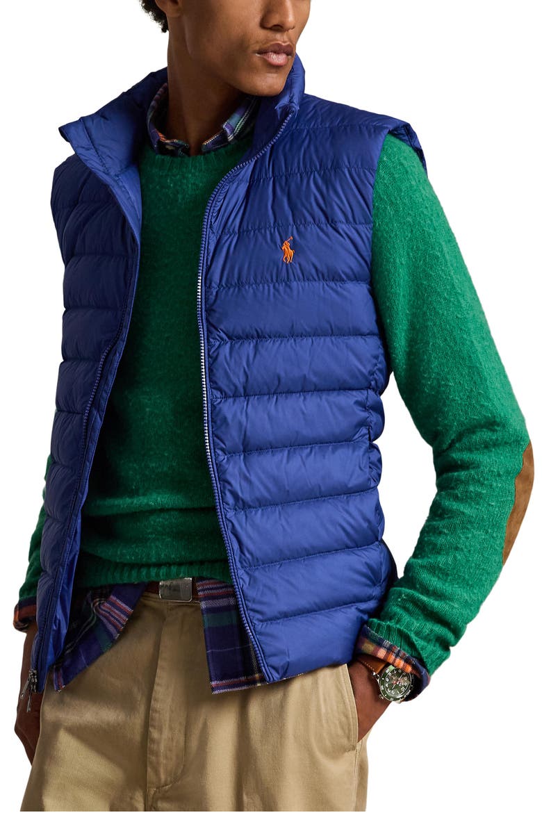 The Colden Water Repellent Packable Down Vest, Main, color, BLUE YACHT