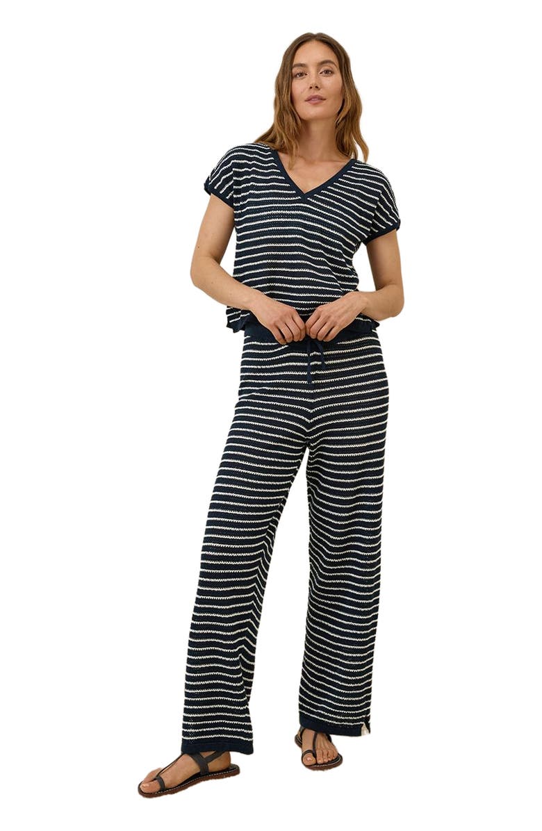 Pact Beachside Linen Pant Made with Organic Cotton, Main, color, Capri Stripe