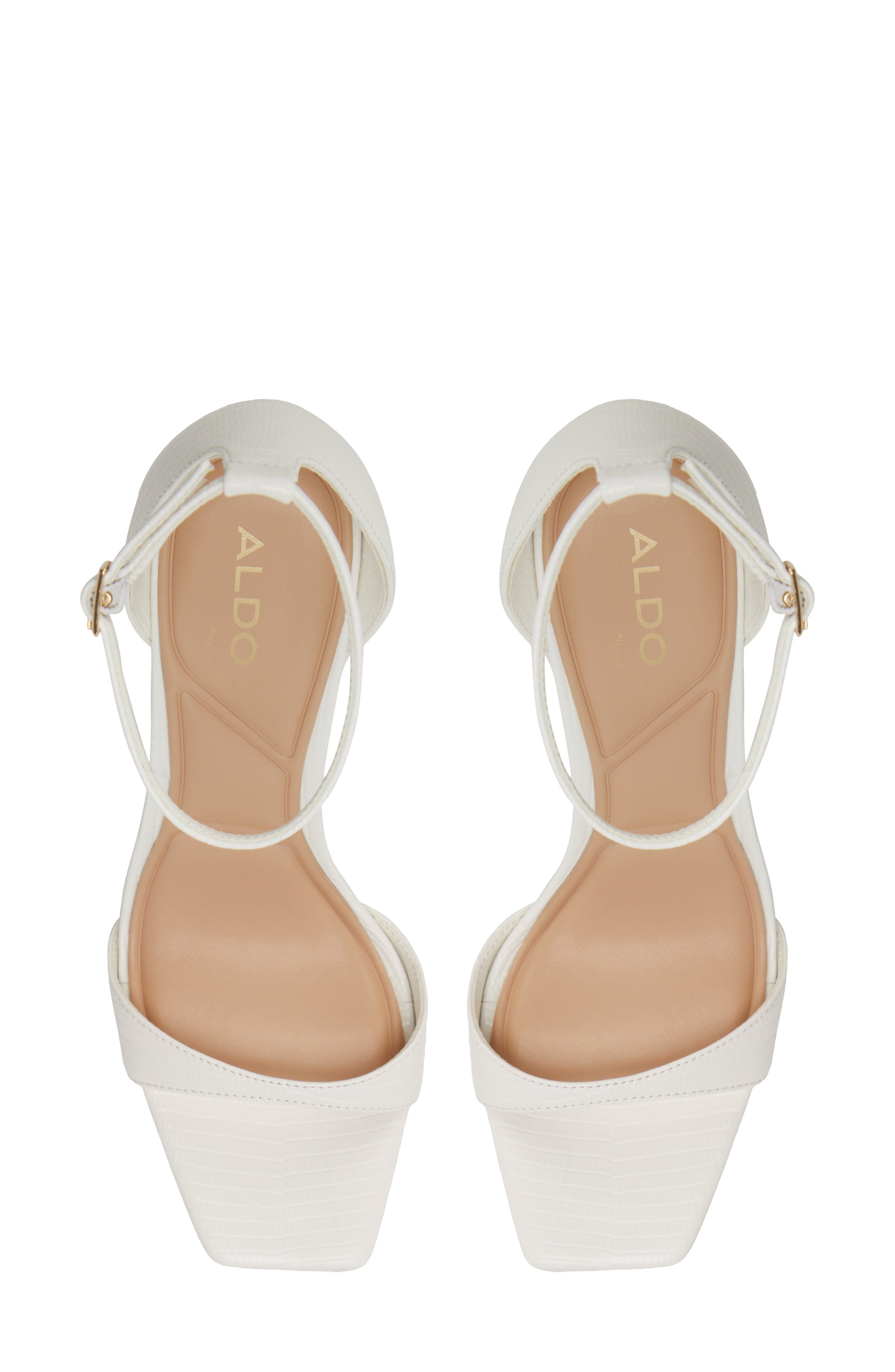 Evvie Ankle Strap Sandal, Alternate, color, WHITE