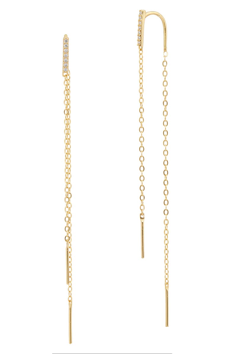 SAVVY CIE JEWELS Chain Threader Earrings, Main, color, 