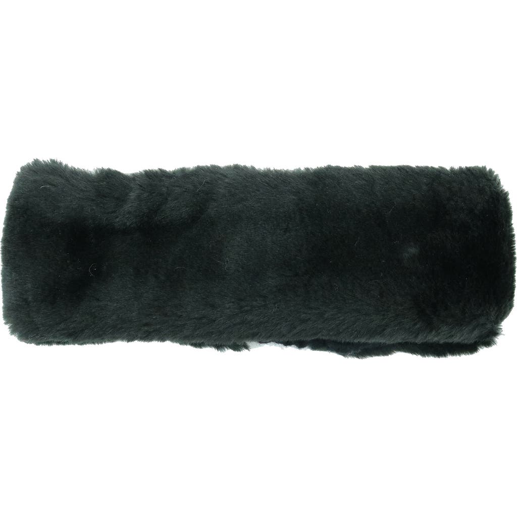 Portolano Faux Fur Headband In Black