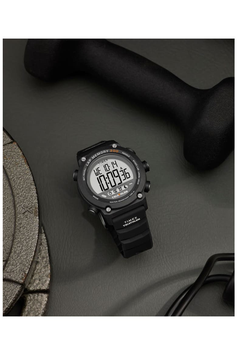 Triathalon Digital 200-Lap Silicone Strap Watch, 44mm, Alternate, color, DIGITAL