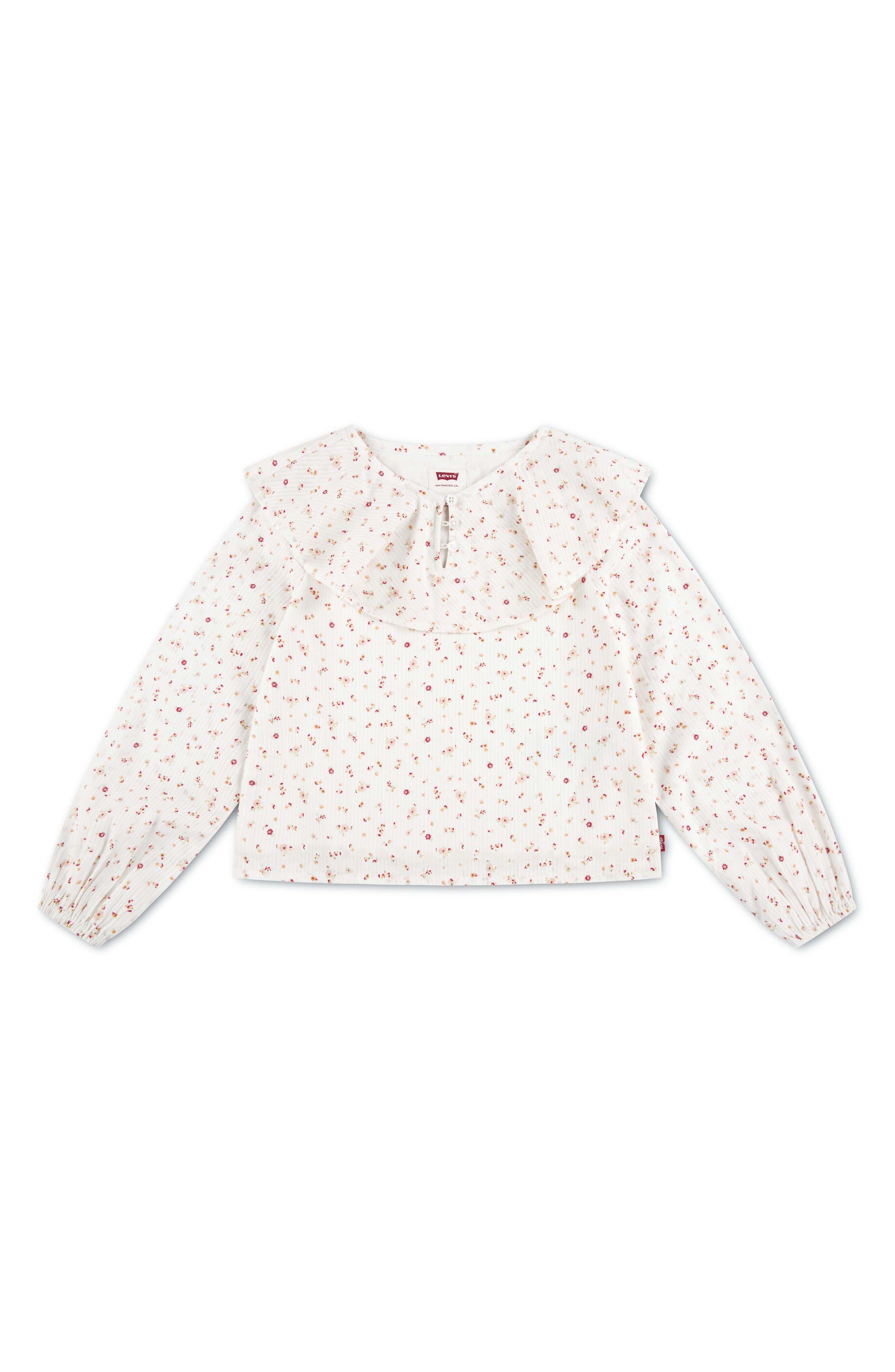 Kids' Ditsy Floral Cotton Long Sleeve Top