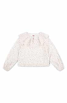 Kids' Ditsy Floral Cotton Long Sleeve Top