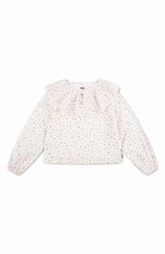 Kids' Ditsy Floral Cotton Long Sleeve Top