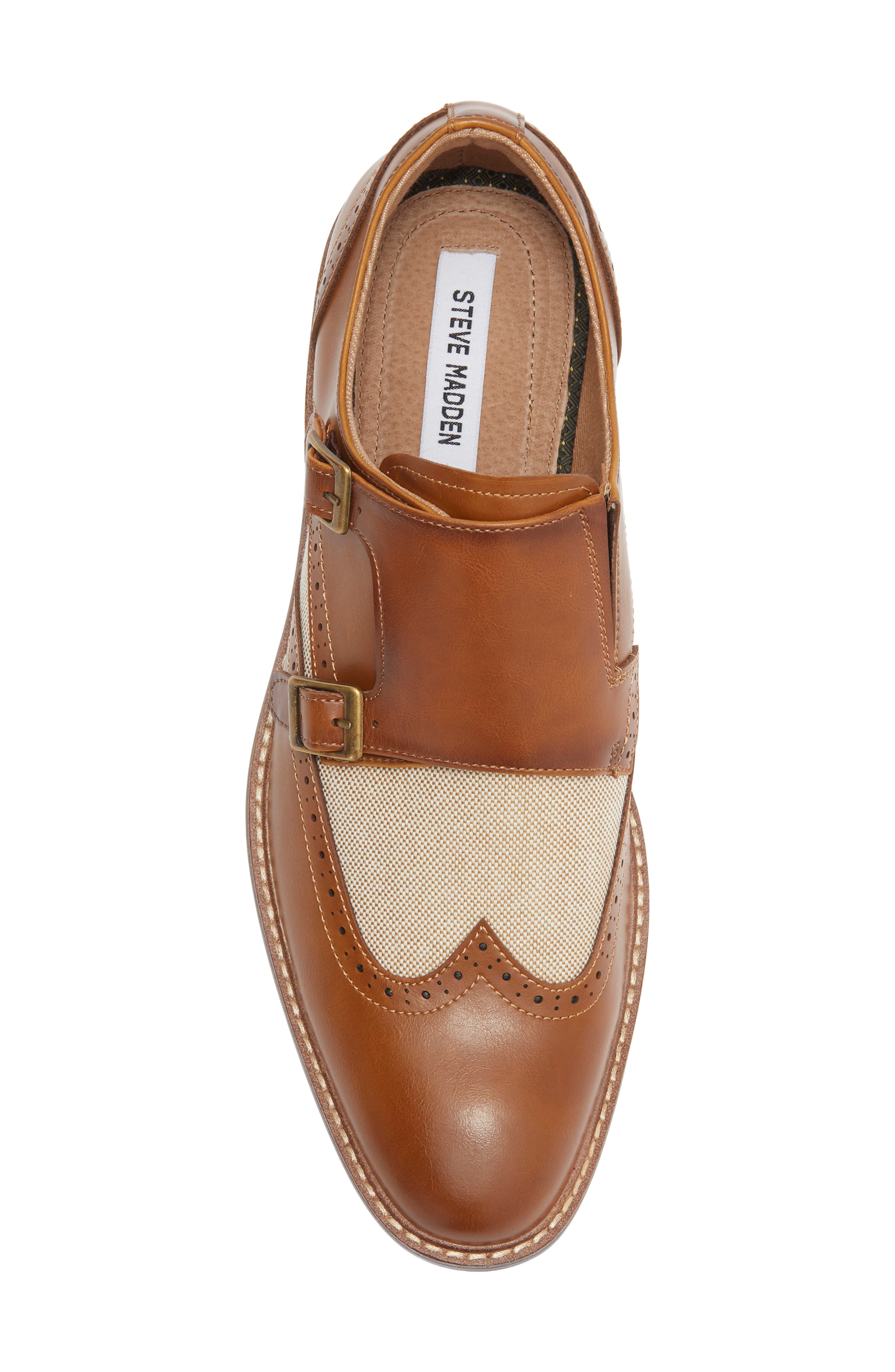 Steve Madden Karell Double Monk Strap Loafer, Alternate, color, Tan