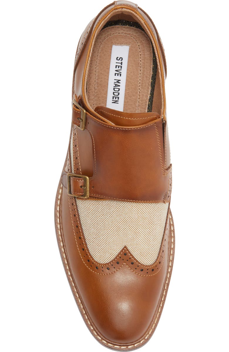 Steve Madden Karell Double Monk Strap Loafer, Alternate, color, Tan
