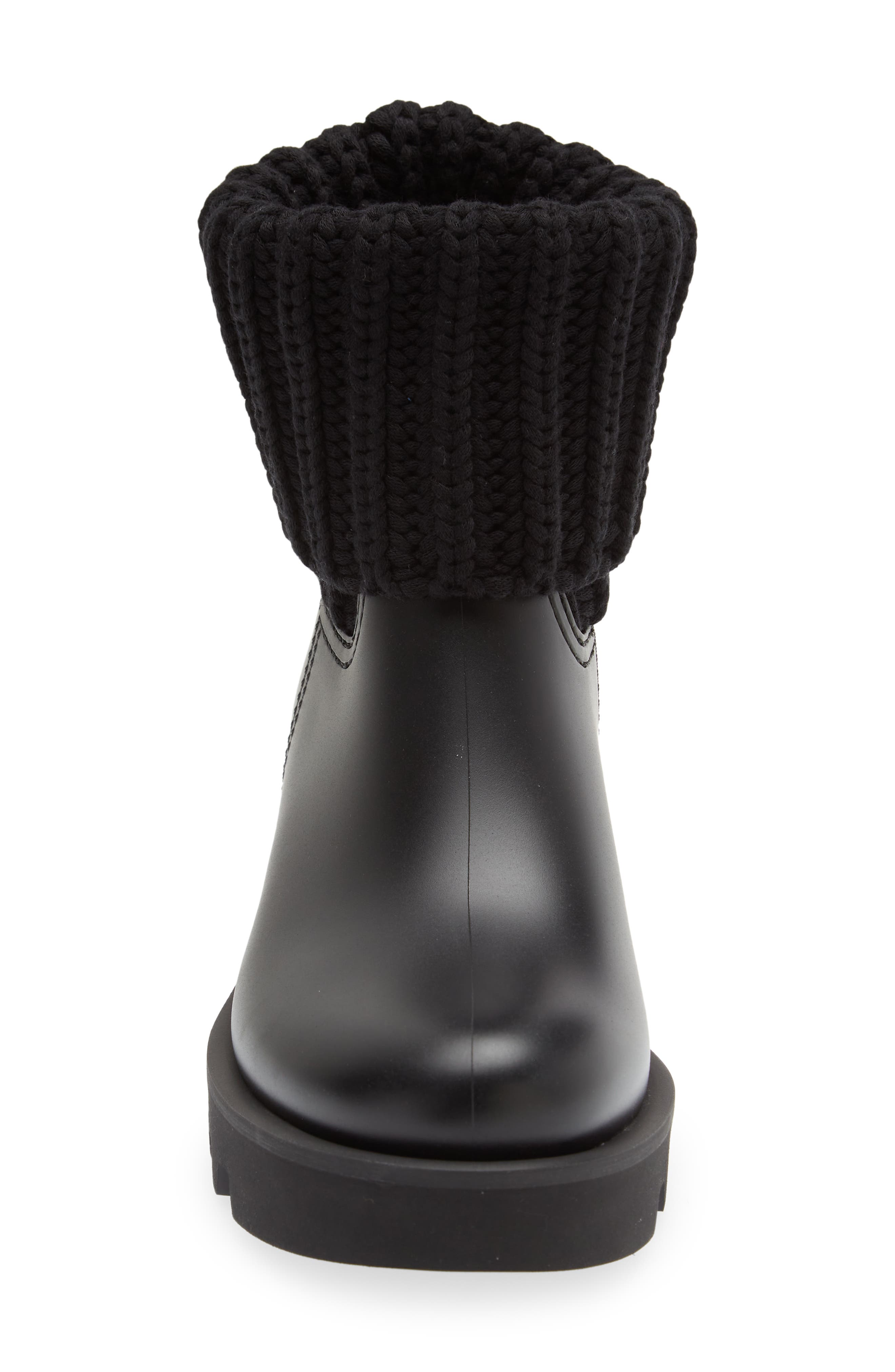 Moncler Ginette Rain Boot, Alternate, color, Black