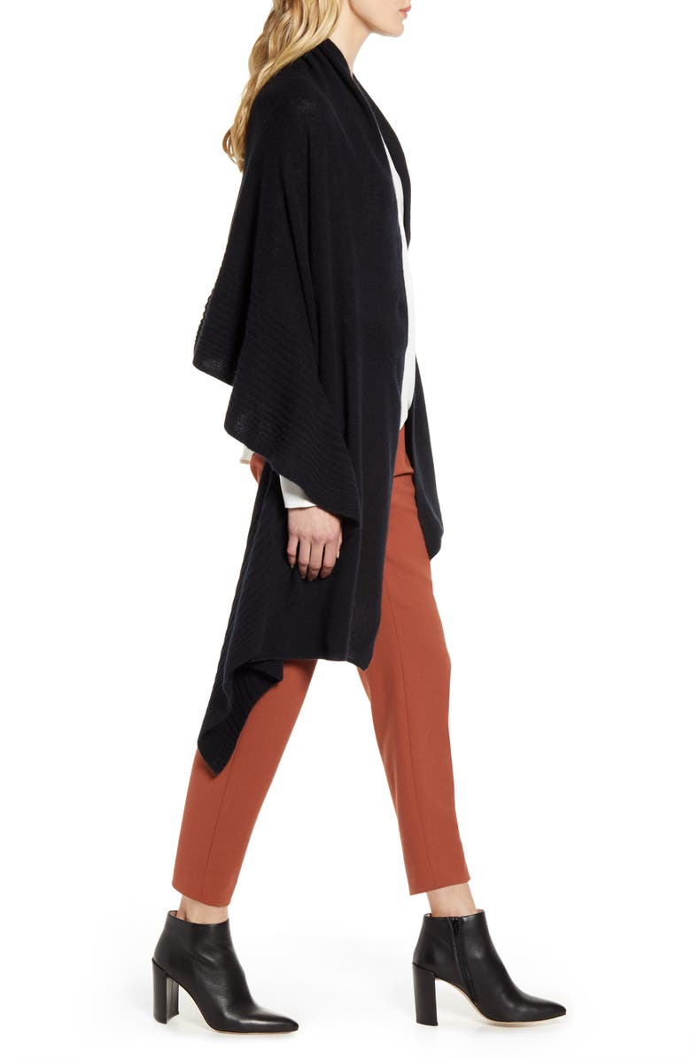 Nordstrom Rib Ruffle Cashmere Scarf, Alternate, color,